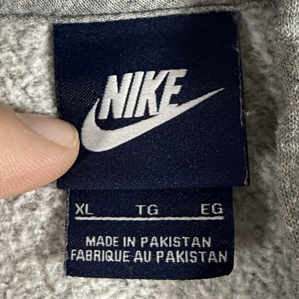 Nike Sweater Mens Size XL Gray Swoosh Full Zip Up Hoodie Sweatshirt - Picture 5 of 5